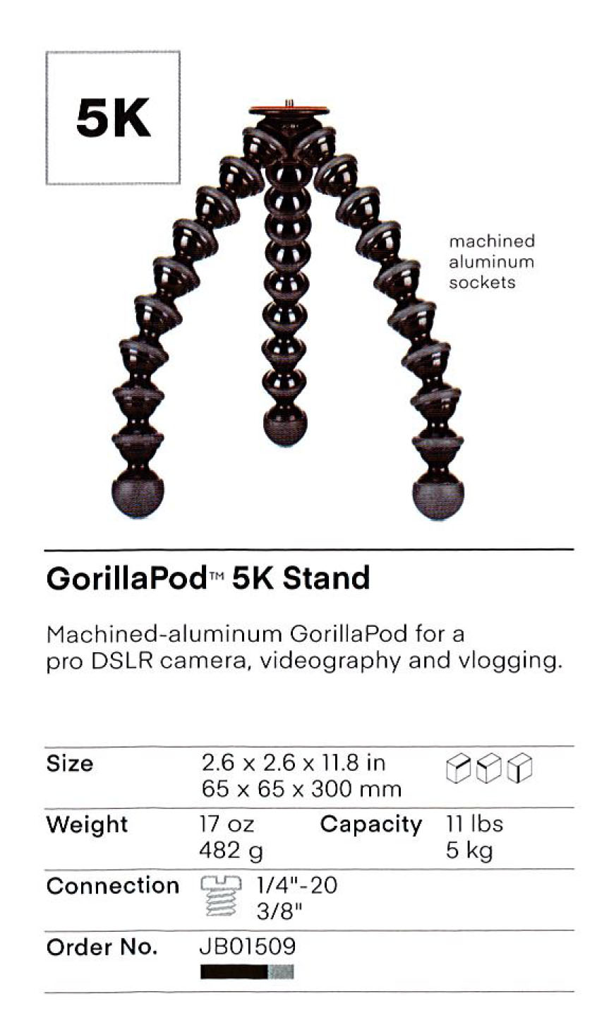 GorillaPod 5K Stand - Black/Charcoal