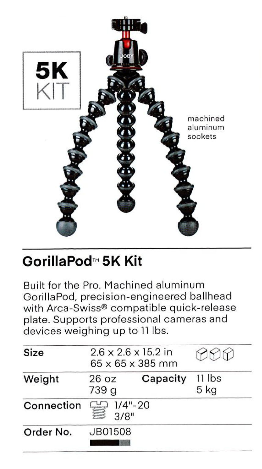 GorillaPod 5K Kit