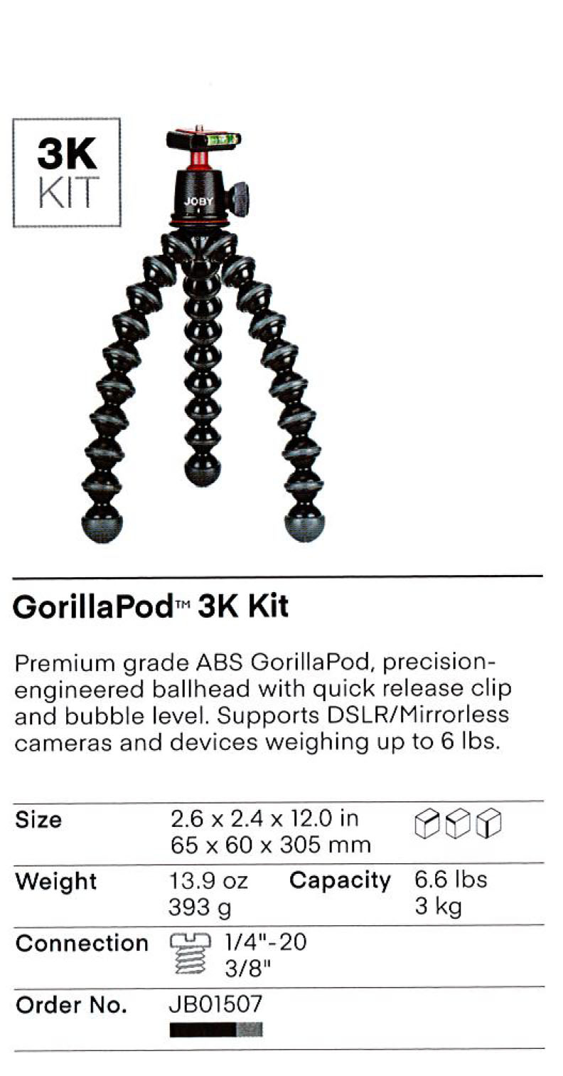 GorillaPod 3K Kit