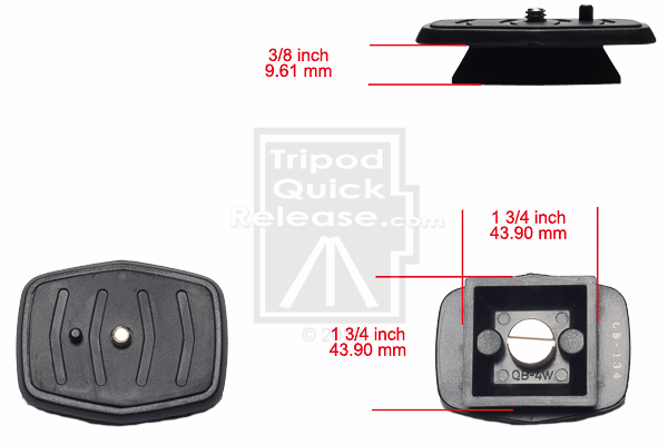 44mm Quick Release Plate QR Plate Replacement QB-4W for Tripod Head –  DaVoice